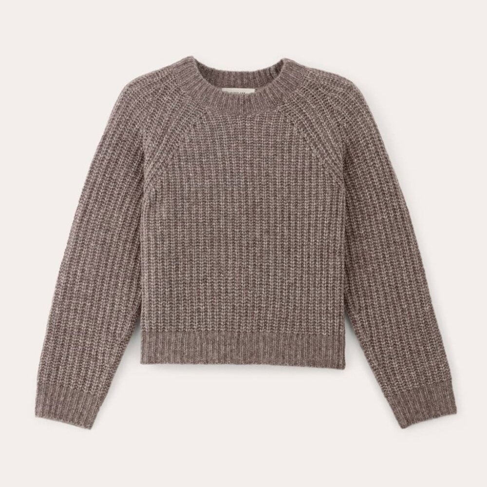 The Fisherman Crew Sweater in Cloud Brown